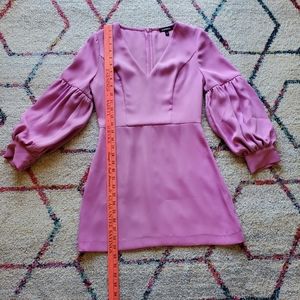 Express Barbiecore Puff Sleeve Dress